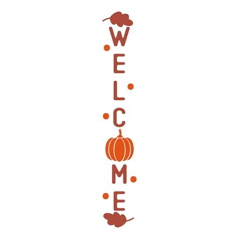 Premium Vector Welcome Fall Porch Sign