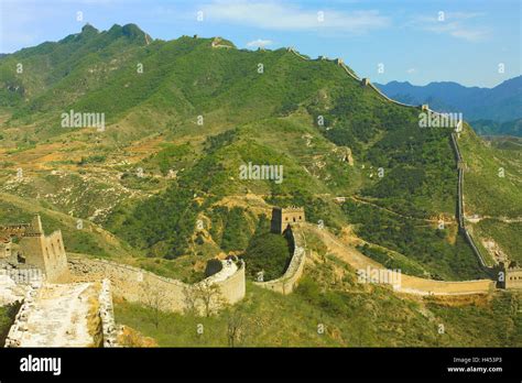 China Great Wall Mountain Landscape Sight Stock Photo Alamy