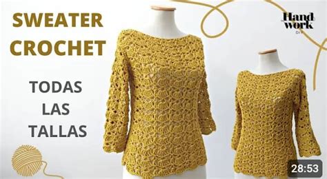 Aprende A Tejer Un Hermoso Sueter A Crochet Tejidos Paso A Paso