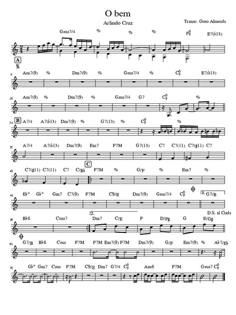 Letra De Arlindo Cruz O Bem - O Bem: Arlindo Cruz | PDF