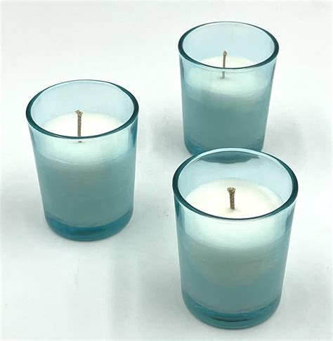 Citronella Scented Glass Votive Candles Set Of 12 Hand Poured In Candle For Home Patio