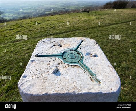 Ordnance Survey Triangulation Station Or Trig Point On Stinchcombe Hill