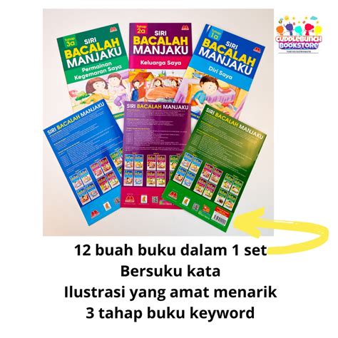 Buku Membaca Kanak Kanak Siri Bacalah Manjaku 12 Tajuk Membaca