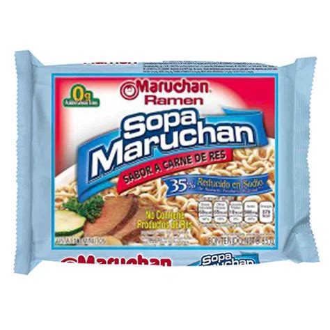 Sopa De Carne Maruchan Ramen Bajo Sodio Sobre 85 Gr Vea