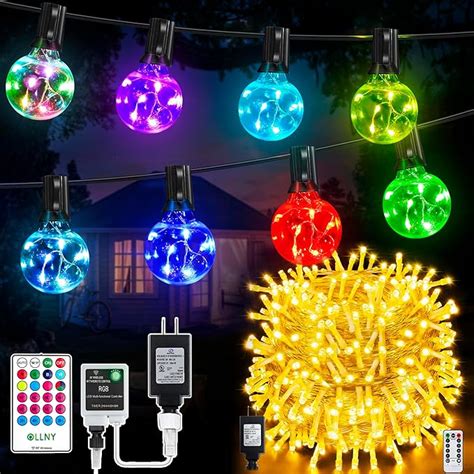 Ollny Outdoor String Lights Led Ft G Ft Edison With