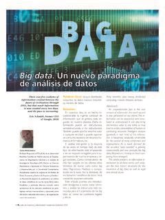 Big data Un nuevo paradigma de análisis de datos big data un nuevo