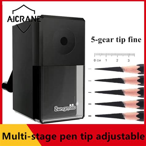 Aicrane Hand Crank Pencil Sharpener 5 Gear Tip Fine Sketch Pencil