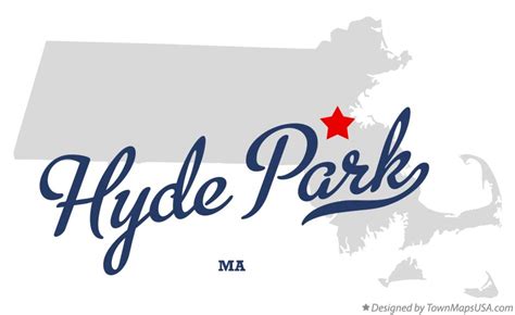 Map of Hyde Park, MA, Massachusetts