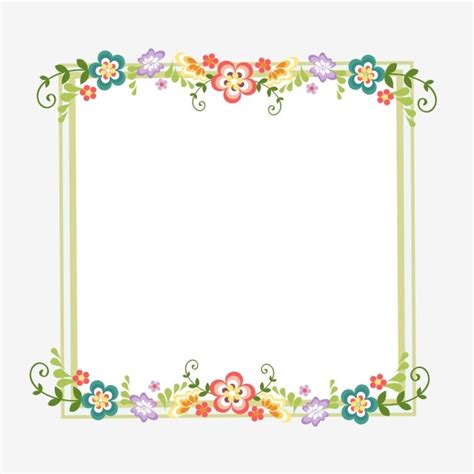 Wedding Floral Border White Transparent, Pink Floral Border Pattern ...