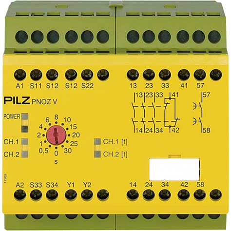 Pilz Pnoz V S Vdc N O N C N O T Monitoring Safety Relay A