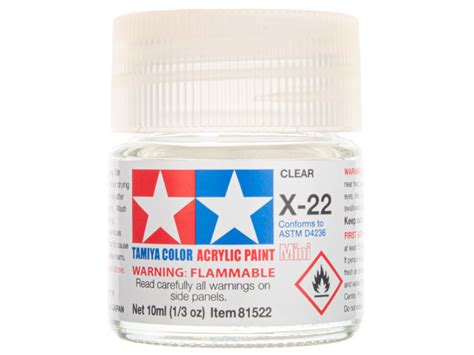 Tamiya X 22 Clear Gloss Acrylic Paint 10ml