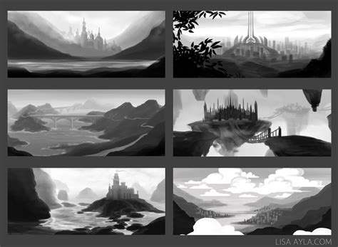 landscape concept art tutorial - Lonna Dahl