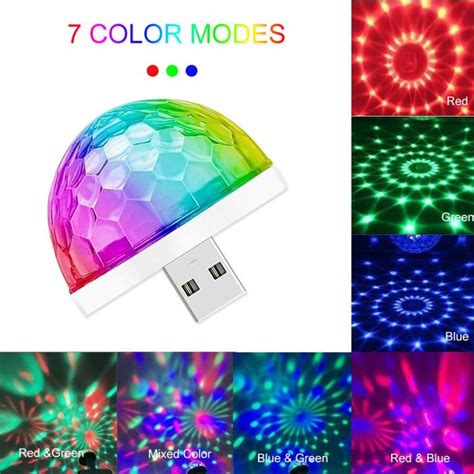 Usb Mini Disco Ball Party Lights Led Small Magic Ball Sound Control