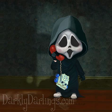 Cute Ghostface scream / Horror Villains Art - Etsy