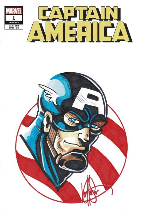 Captain America In Ronald Shepherd S Marvel Sketch Covers Comic Art