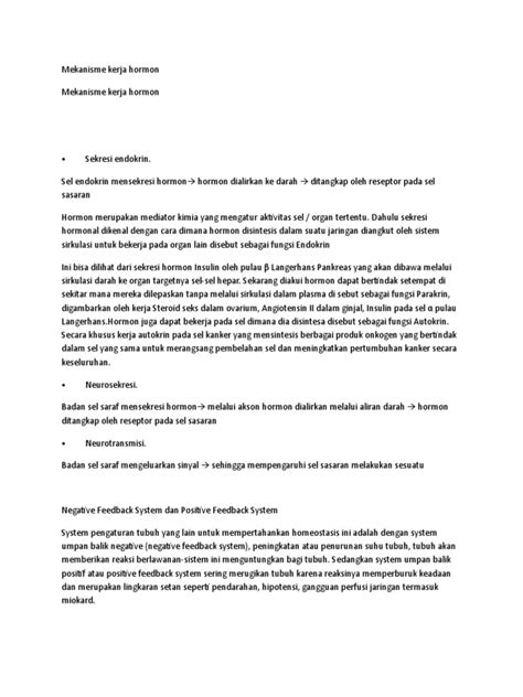 Mekanisme Kerja Hormon Pdf