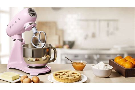 Smeg 50 S Retro Style Aesthetic Full Colour Stand Mixer Pastel Pink