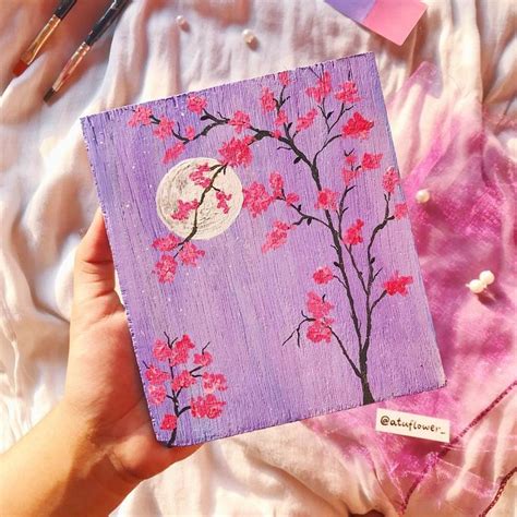 Atufahs Floral Artwork On Instagram Pastel Night Sky And The Moon