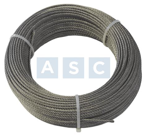 WIRE ROPE 3MM SS316 CORE 7X7 50M ROLL Accessories Spares Centre