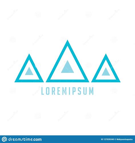 Triangle Logo Design Vector Illustration Stock Vector Illustration Of