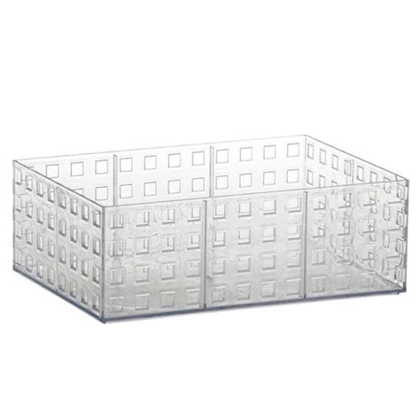 Organizador Empilh Vel Cristal Quadratta X X Cm Paramount Caixa