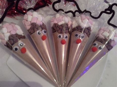 Large Reindeer Hot Chocolate Sweet Cone Teachers T Stocking Fillers Christmas Eve Box B