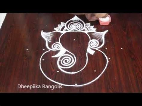 Dot Rangoli For Ganesh Festival Vinayagar Kolam With Dots Vinayaka