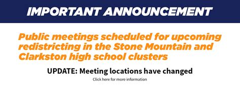 Updated Redistricting Public Meetings Dekalb County School District