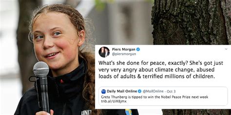 Greta Thunberg: Piers Morgan fumes over potential Nobel Prize for teen climate activist | indy100