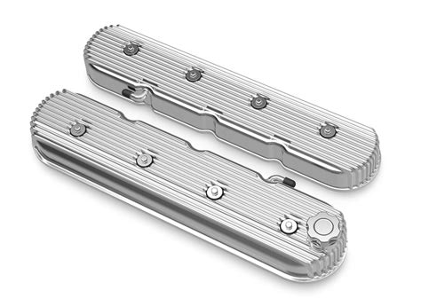 Holley 241 139 Vintage Series Finned Tall Ls Valve Covers Polished