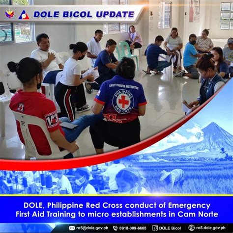 Iriga DOLE Philippine Red Cross Conduct Emergency First Aid Training