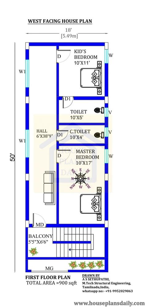 West Facing 3bhk House Plan3bhk House Plans Home Ideas House