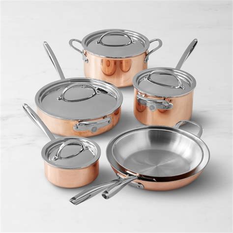 Williams Sonoma Thermo Clad™ Copper 10 Piece Cookware Set Williams Sonoma