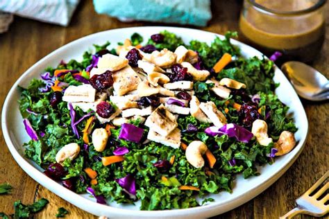 Chopped Chicken Kale Salad With Thai Peanut Vinaigrette Life Love