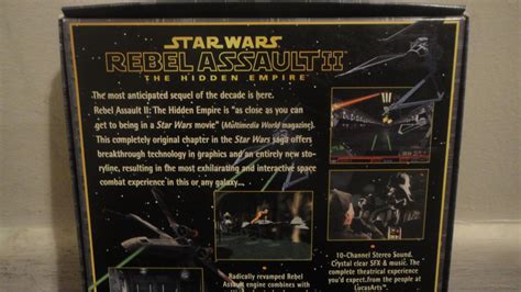 Star Wars Rebel Assault Ii The Hidden Empire Vintage Rare Big Box Pc Game