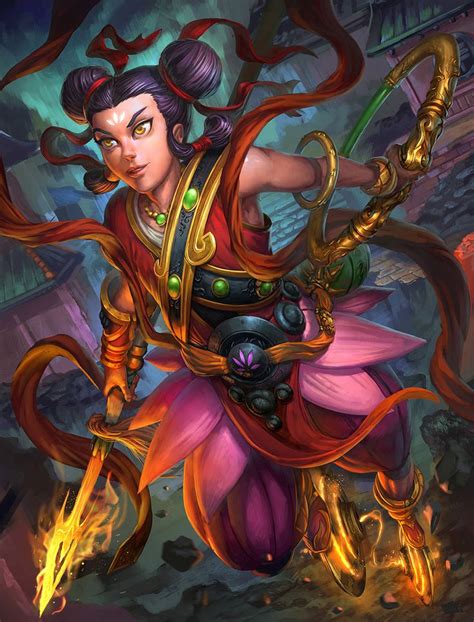 Nezha Smite By Brolo On Deviantart Fantasy Monster Fantasy Character