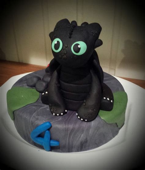 Baby Toothless Cake My Son Absolutely Loved This One The Cake Itself