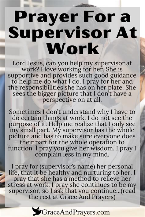 4 Caring Prayers For Your Boss Or Supervisor Grace And Prayers