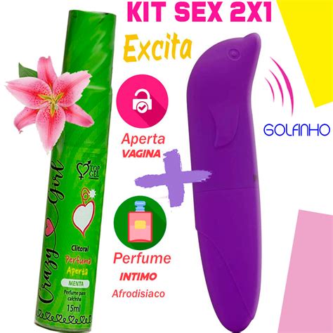 Kit Sex Shop Em Lubrificante Vaginal C Vibrador Golfinho Ponto G