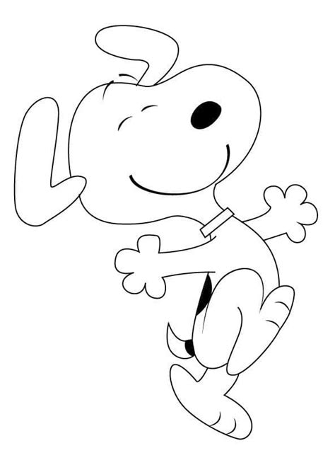 Coloriage Snoopy de Peanuts télécharger et imprimer gratuit sur