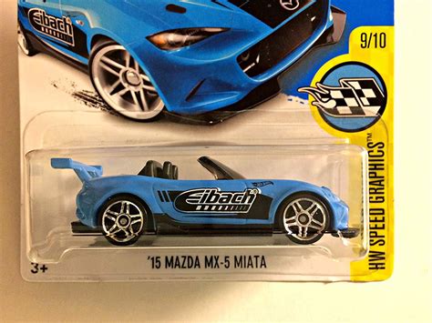 Hot Wheels 2017 HW Speed Graphics 15 Mazda MX 5 Miata 177 365 Light Blue