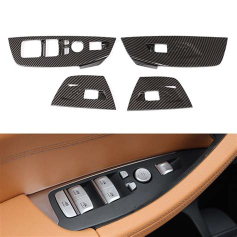 For Bmw X3 X4 G01 G02 2018 2019 Inner Door Window Switch Carbon Fiber