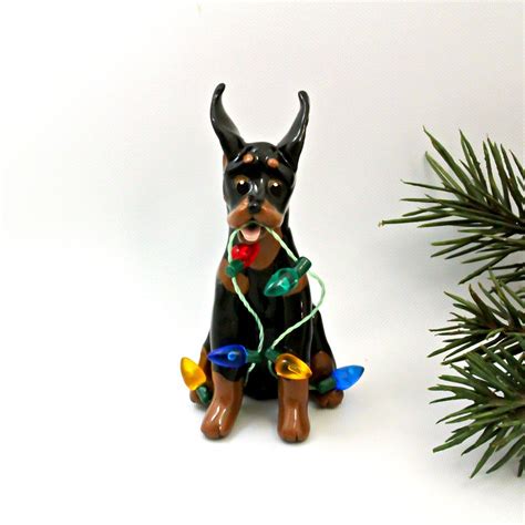 Doberman Pinscher Min Pin Porcelain Christmas Ornament Etsy