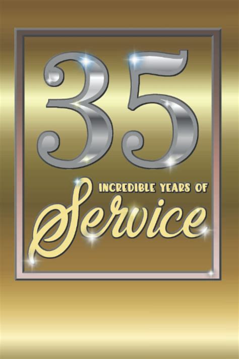 Buy 35 Years Of Service Journal 35th Year Work Anniversary Employee