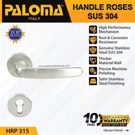 Jual Paloma Hrp Handle Pintu Roses Stainless Steel Sus Lever