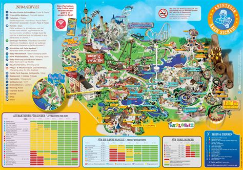 Parkmaps Parkplan Plattegrond Heide Park Resort Freizeitpark