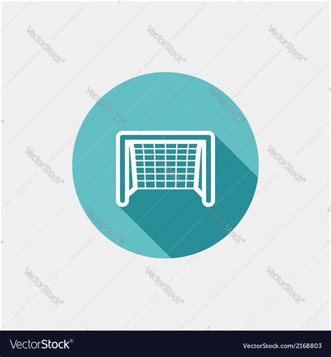 Soccer Goal Flat Icon Royalty Free Vector Image