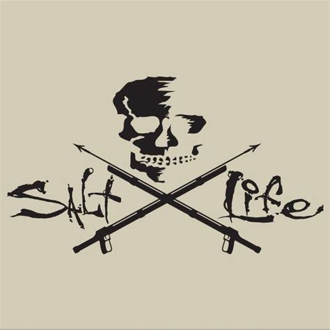 Discontinued Salt Life Signature Skull And Spearguns Decalsticker