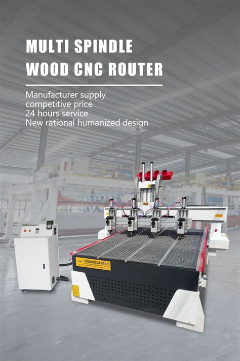 Four Heads Plywood Woodworking Cnc Cutting Router Machine Senke Cnc