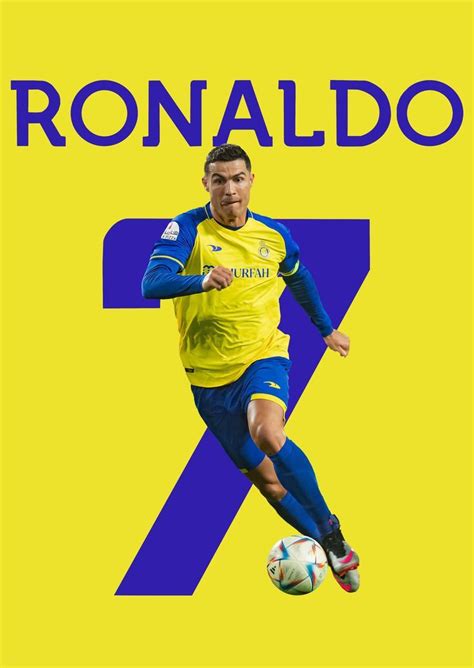 Cristiano Ronaldo Poster Al Nassr Print High Quality Wall Etsy